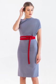 Gray Cocktail pencil midi Dress, Summer work Wiggle Belted Business dress, Fitted Party office asymm Gray Fitted Midi Bodycon Dress, Elegant Gray Knee-length Midi Dress, Fitted Asymmetrical Midi Dress For Office, Chic Gray Midi-length Bodycon Dress, Spring Workwear Bodycon Dress With Asymmetrical Neckline, Spring Bodycon Dress With Asymmetrical Neckline For Work, Chic Fitted Gray Bodycon Dress, Gray Midi-length Bodycon Dress, Elegant Gray Midi Length Bodycon Dress