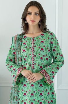 Orient OTL-23-065 Spring Summer Lawn Vol 1 – Sara Clothes Summer Cotton Unstitched Suit With Long Sleeves, Fitted Printed Unstitched Suit For Summer, Printed Unstitched Suit For Summer, Green Printed Unstitched Suit With Long Sleeves, Printed Fitted Unstitched Suit For Summer, Spring Printed Unstitched Suit With Long Sleeves, Summer Green Printed Unstitched Suit, Green Printed Unstitched Suit For Summer, Patterned Unstitched Suit With Floral Print For Spring