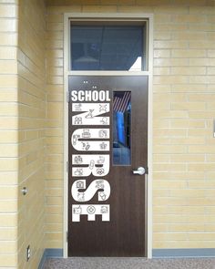 a door with the words school closed on it