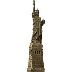 the statue of liberty is shown against a white background