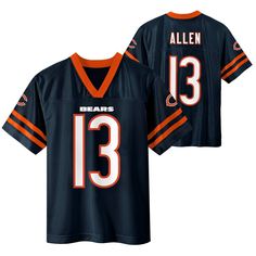 Cheer on your favorite team in style with this officially licensed National Football League apparel. Whether you are on campus, attending a game, at school, out for the night or tailgating this makes your allegiance unmistakable with team colors and logo. This quality garment will last for seasons to come! Keenan Allen, Nfl Chicago Bears, Athletic Top, Hem Style, National Football League, Active Wear Outfits, Chicago Bears, Football League, Athletic Fits