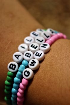 Hi I'm Lola, I make custom name,place and emotion bracelets. Have a great day! Customizable Letter Bracelets For Friendship, Custom Name Friendship Bracelet, Name Bracelets, Name Bracelet, Have A Great Day, Gift Registry, Custom Name, Etsy Accessories, Jewelry Bracelets