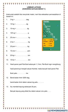 the worksheet for an english language textbook