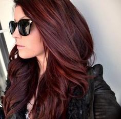 Dark red hair color by Mitchell Dimanche Deep Highlights, Dark Red Brown Hair Color, Plum Balayage, Dark Red Hair With Brown, Red Brown Hair Color, Hair Burgundy, Side Braids, Burgundy Background, Instagram Hairstyles