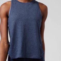 Questions? Leave A Comment Below! Casual Blue Tank Top For Sports, Navy Activewear For Gym And Sports Season, Functional Blue Racerback Tops, Blue Sleeveless Athleisure Activewear, Blue Sleeveless Top For Sports Season, Blue Cotton Training Tops, Blue Casual Training Activewear, Casual Blue Tank Top For Training, Blue Casual Activewear For Training