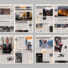 Tabloid Newspaper Template Tabloid Newspaper, Tabloid Newspapers, Newspaper Template, Graphic Eyeliner, Graphic Design Layouts, Magazine Layout, Design Layout