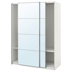 PAX / AULI armoire portes coulissantes, blanc/verre miroir, 150x66x201 cm. Garantie 10 ans gratuite. Renseignements complets dans notre livret de garantie. Adaptez facilement cet agencement à vos besoins et à vos goût à l'aide du planificateur PAX. Pieds réglables assurant la stabilité même sur sols irréguliers. Portes coulissantes ne nécessitant aucun espace de dégagement devant le meuble. La fermeture silencieuse est intégrée aux rails et freinent les portes lorsqu'elles coulissent sur les rai Dressing Pax, Wardrobe With Sliding Doors, Pax Planner, Armoire Pax, Double Wardrobe, Sliding Wardrobe Doors, Pax Wardrobe, Frame Shelf, Orange House