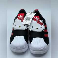 Product Information Adidas Originals Superstar 360 C Hello Kitty Black Kids Preschool Casual Hq4093 S/N: Hq4093 Color: Core Black/Vivid Red/Footwear White Made In: Indonesia Condition: Brand New Without Box Cute Synthetic Sneakers For Sports, Cute Black Low-top Sneakers, Black Cute Low-top Sneakers, Playful Black Low-top Sneakers, Playful Black Non-slip Sneakers, Adidas Kids Shoes, Hello Kitty Black, Color Core, Adidas High Tops