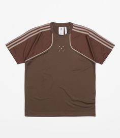 Adidas x Pop Trading Company Tech T-Shirt - Deepest Earth / Auburn / C | Flatspot Brown Adidas, Adidas Tech, Outdoor Exploration, Vintage Soccer, Palace Skateboards, Concept Clothing, Tech T Shirts, Adidas T Shirt, Adidas Shirt