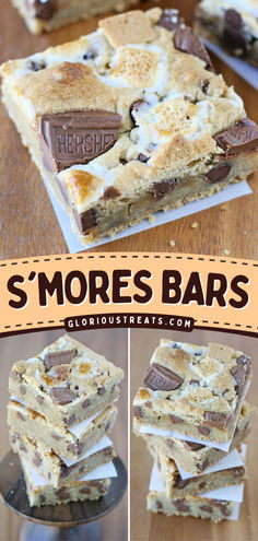 Out of Easy Spring dessert ideas? These S’mores Bars are thick, chewy, and delicious! Best topped with a scoop of vanilla ice cream, these dessert bars also make an easy summer dessert recipe! Easy Desserts For Camping, Easy Desserts Dairy Free, Fall Cookout Desserts, Boat Dessert Ideas, 8 X 8 Dessert Recipes, Potluck Dishes Dessert, Desserts That Dont Need Refrigerated, S’mores Bake, Easy Bbq Dessert Ideas