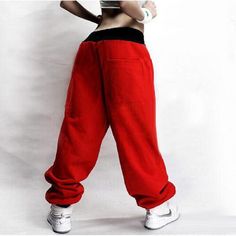 Pattern Type: Solid Front Style: Flat Waist Type: Low Pant Style: Hip Hop Pants Closure Type: Elastic Waist Fabric Type: Broadcloth Decoration: Pockets Length: Full Length Material: Polyester Material: COTTON Fit Type: Loose Style: Casual Hip Hop Style Stretch Bottoms With Pockets, Hip Hop Stretch Bottoms With Pockets, Red Baggy Hip Hop Pants, Hip Hop Style Full-length Sweatpants With Pockets, Hip Hop Full-length Sweatpants With Pockets, Baggy Full-length Hip Hop Pants, Hip Hop Style Straight Leg Stretch Bottoms, Casual Full-length Loose Yoga Pants, High Waist Cotton Hip Hop Sweatpants