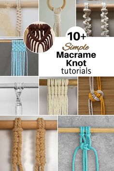 some macrame knots are hanging on the wall and there is no image above them