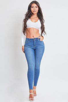 Trendy High Rise Fitted Jeggings, Trendy Fitted High Rise Jeggings, Trendy High Stretch Full-length Jeans, Trendy Slim Fit High-rise Jeggings, Trendy High Stretch Jeans For Spring, High Stretch Trendy Jeans For Spring, High Stretch Straight Leg Jeggings For Spring, Trendy Mid-rise Jeggings, Trendy Slim Fitted Jeans