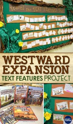 a collage of pictures with the words westward and an image of a book on it