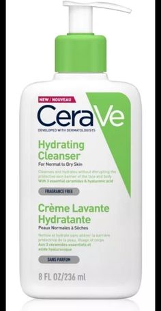 CeraVe Hydrating Facial Cleanser - 8 FL OZ / 234ml Cerave Hydrating Cleanser, Cerave Skincare, Daily Facial Cleanser, Foaming Facial Cleanser, Hydrating Cleanser, Skin Care Cleanser, Skin Cleanse, Unwanted Hair Removal, Moisturizer With Spf