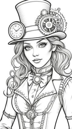 Elevate your style with our Steampunk Accessories coloring pages! These detailed designs feature steampunk-inspired jewelry, goggles, and other accessories that add a touch of flair to any outfit. Download for free and color these intricate accessories to perfection. #SteampunkArt #SteampunkDecor #SteampunkAccessories #SteampunkGadgets Awesome Coloring Pages, Drawing Ideas Cartoon, Best Coloring Pages, Dark Disney Coloring Pages For Adults, Gothic Coloring Pages, Color Pages Free Printable, Tea Party Coloring Pages, Free Coloring Pages Printables Adults, Things To Color