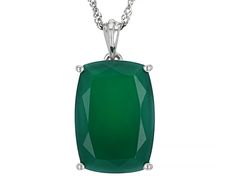 Green onyx  20x14mm and 8x6mm rectangular cushion rhodium over sterling silver boxed set. Pendant measures approximately 1 1/8"L X 9/16"W with 18" singapore chain. 3mm bail and lobster claw clasp with a 2" extender. Stud earrings measure approximately 5/16"L X 3/16"W with tension post backings. Solitaire ring measures approximately 3/4"L X 1/16"W. Not sizeable. Formal Green Polished Gemstones, Modern Formal Emerald Jewelry, Elegant Green Jewelry With Polished Finish, Elegant Rectangular Gemstones For Formal Occasions, Elegant Rectangular Gemstones For Formal Events, Formal Rectangular Fine Jewelry Gemstones, Modern Green Jewelry For Formal Occasions, Classic Faceted Emerald Jewelry, Modern Jewelry With Rectangular May Birthstone