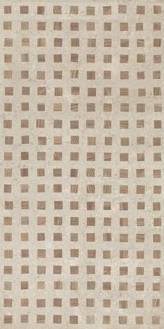 a beige and brown rug with squares on it