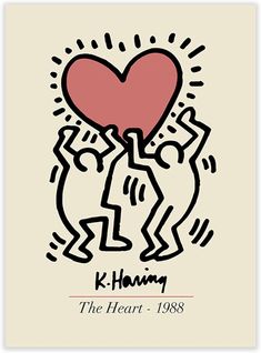 a drawing of two people holding a heart with the words k - haung on it