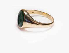 Antique Mens Ring Crest Luxury Men's Agate Jewelry, Genuine Love, Gold Earrings Designs, Green Agate, Designer Earrings, Antique Jewelry, Gold Earrings, Agate, 18k Gold