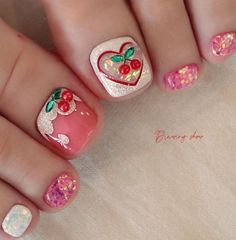 Pedi Designs, Nail Art Feet Toenails, Toenail Art, Pedicure Art, Korean Pedicure Ideas, Pedicure Designs Toenails 2024, Korean Toenails Designs, Toes Nails Ideas, Toenail Designs Flower