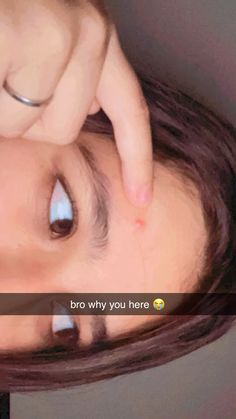 a woman holding her head in front of her face with the caption'bro why you here? '