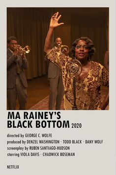 the poster for ma rainey's black bottomom, which is featured by george volle