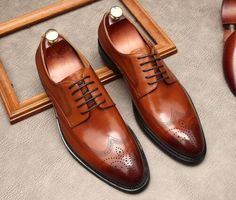 (eBay) Find many great new & used options and get the best deals for Men's Fashion British Pointy Toe Lace Up Leather Shoes Groom Wedding Party Shoes at the best online prices at eBay! Free shipping for many products! Wedding Shoes For Short Groom, Wedding Shoes For The Groom, Elegant Leather Shoes For Groom With Closed Toe, Wedding Shoes Groom, Rustic Groom Shoes, Brown Wingtip Leather Wedding Shoes, Classic Leather Oxfords For Groom, Mens Brown Wedding Shoes, Dark Brown Dress Shoes