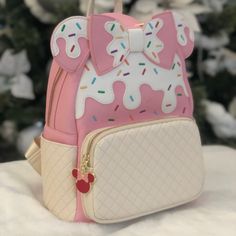 -Authentic, Brand New With Tags Loungefly Minnie Mouse Ears Sundae Mini Backpack -You Will Receive The Exact Bag Pictured. - This Is An Exclusive And Limited Edition. Sold Out! -Super Cute, A Great Collectible For Disney And Ice Cream Fans! -Comes From A Smoke Free, Pet Free Home. -I Ship Within 1-2 Days From Purchase. -Please Request For More Photos If Needed. -Check Out My Other Items! Bundle For A Discount. Loungefly Bag Aesthetic, Disney Leather School Bags, Playful Minnie Mouse Travel Bag, Minnie Mouse Backpack For Daily Use, Cute Bags For Disney Trips, Minnie Mouse Multicolor Travel Bags, Cute Minnie Mouse Backpack, Pink Minnie Mouse Bag For Daily Use, Pink Minnie Mouse Bags For Daily Use