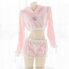 Size:one size Tops :Length 33cm Bust 98cm Shoulder 41cm Sleeve 60cm Shorts:Waist 66-110cm Length 31cm Metal:flannel Package:tops*1 Shorts*1 Bunny Ear Hoodie, Baby Buns, Egirl Clothes, Style Kawaii, Pajama Suit, Bunny Outfit, Sleepwear Sets, Kawaii Clothes, Kawaii Girl