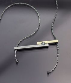 Main Material: Palladium/Gold, Stone Type: With Diamond Custom Pendant Necklace, Contemporary Jewellery Necklace, Pendant Necklace Diamond, Bar Modern, Extra Long Necklace, Necklace With Diamonds, Custom Pendant, Modern Necklace, Branch Necklace