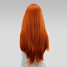 Nyx Autumn Orange Long Straight Wig This wig is a Autumn Orange long straight wig perfect for cosplay, costuming, and even casual daily wear. As one of our most versatile styles, you're free to cut it, curl it or style it in any way that suits your needs. This Autumn Orange long straight wig reaches a total length of 28 inches and comes with 6 inch bangs that can be simply swept to the side, trimmed, or styled in any way otherwise. A unique skintop at the hairline of this wig offers a natural an Orange Wig, Long Straight Wig, Autumn Orange, Epic Cosplay, Accessories Ideas, Head Shapes, Straight Wig, Cosplay Wig, Dream Hair