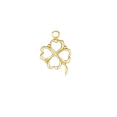 14k gold filled. This mini gold filled clover charm is the perfect addition to any charm bracelet or necklace. Four-leaf clover meaning: faith, hope, love, and luck. Personalized Yellow Gold Charms For Good Luck, Personalized Yellow Gold Good Luck Charms, Dainty Gold Flower Charm, Classic Gold Jewelry With Flower Charm, 14k Gold Good Luck Pendant Charms, Classic Good Luck Charms Jewelry, Dainty Gold Charms Nickel Free, Dainty Gold Nickel-free Charms, Dainty Nickel-free Gold Charms