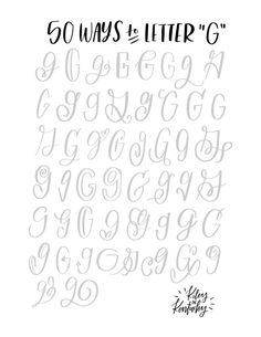 the letters and numbers are handwritten in cursive writing