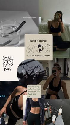 Gym Outfit Ideas, Board Collage, Vision Board Examples, Activewear Outfits, Funny And Relatable, Dream Vision Board, Gym Routine