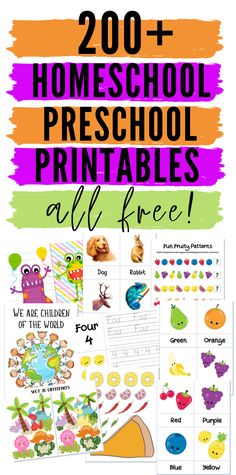 this is an image of preschool printable worksheets and activities for the classroom