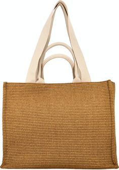 Get ready for summer with this stylish and practical tote bag by Marni. Perfect for a day at the beach or a shopping trip, this bag features weaved fabric, two sets of handles in cotton ribbon, an embroidered Marni logo on the front, and a cotton lining with a zipped pocket to keep your essentials secure. Weaved fabric for a natural and beachy look Two sets of handles in cotton ribbon for versatile carrying options Embroidered Marni logo on the front for a touch of designer flair Cotton lining w Weaved Fabric, Cotton Ribbon, A Day At The Beach, Prada Designer, Day At The Beach, Large Tote Bag, Summer Accessories, Large Tote, Shopping Trip