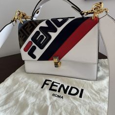 Overall Condition: Like New Exterior Condition: Like New Interior Condition: Like New Designer: Fendi Material: Multicolor Leather Includes: Fendi Dust Bag, Authenticity Card Origin: Italy Production Year: 2018 Date/Authenticity Code Measurements: 9.75" L X 4.25" W X 7" H Interior Pockets: Two Compartments And One Flat Pocket Handles: Two Flat Leather Shoulder Straps Handle Drop: 5.5" And 17.5" Closure/Opening: Flap Top With A Push Lock Closure Interior Lining: Suede Lining Hardware: Goldtone 7 H, Shoulder Straps, Dust Bag, Fendi, Gold Tones, Bag Lady, Like New, Shoulder Bag, The Originals