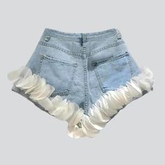 Elevate your urban style game with our latest addition to the 2024 Summer Collection the embroidered wide-leg denim shorts for ladies. These shorts are the epitome of effortless cool, featuring a unique blend of street-inspired design and delicate lace embroidery.Why These Shorts are a Must-HaveGet ready to turn heads and make a statement with these one-of-a-kind shorts. The combination of laid-back and embroidered elements creates a truly distinctive piece that exudes confidence and style.Disti Trendy Jean Shorts For Summer, Trendy Bermuda Shorts For Summer, Trendy Jean Shorts With Built-in Shorts For Spring, Trendy Jean Shorts With Short Legs For Spring, Trendy Frayed Hem Shorts For Summer, High Waist Jean Shorts For Summer, Trendy Shorts With Frayed Hem For Spring, Trendy Shorts With Frayed Hem For Summer, Trendy High Waist Jean Shorts For Spring