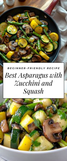 Image for Best Asparagus with Zucchini and Squash Sauteed Zucchini Recipes Healthy, Asparagus And Squash Recipes, Squash And Asparagus Recipes, Simple Asparagus Recipes, Zucchini And Asparagus Recipes, Zucchini And Squash Recipes Sauteed, Oven Roasted Zucchini And Squash, Veggies Sauteed, Healthy Asparagus Recipes