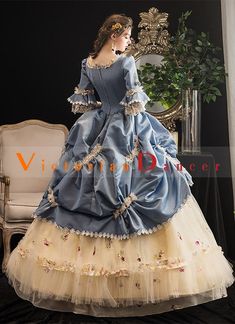 Victorian Dress Gown, Baroque Dress, Rococo Dress, Antoinette Dress, Victorian Gown, 18th Century Dress, Period Dress, Costume Ball, Victorian Costume