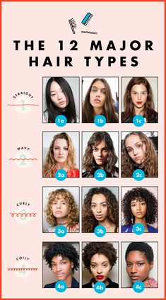 Hair Type Chart, 2a Hair, Ash Hair, Curly Hair Types, Type 4 Hair, Types Of Hair, Bangs Curly, Different Hair Types, Curly Hair Inspiration