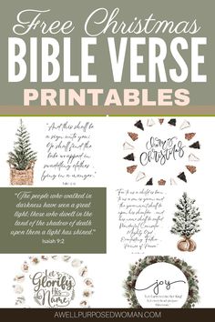 the christmas bible verse printables