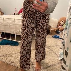 Divided By H&M Cheetah Pants - Size 4. Never Worn! Stretch Leopard Print Bottoms For Loungewear, Stretch Leopard Print Pants For Loungewear, Leopard Print Long Pants For Loungewear, Fitted Leopard Print Pants For Loungewear, Stretch Leopard Print Bottoms, Fitted Leopard Print Bottoms For Loungewear, Stretch Leopard Print Long Pants, Leopard Print Fitted Bottoms For Loungewear, Casual Full Length Leopard Print Pants