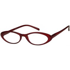 A medium narrow size trendy plastic full-rim translucent frame....Price - $6.95 Red Round Glasses, Red Oval Glasses, Red Glasses Aesthetic, Red Frame Glasses, Y2k Glasses, Oval Glasses Frames, Red Eyeglasses, Red Glasses, Oval Glasses