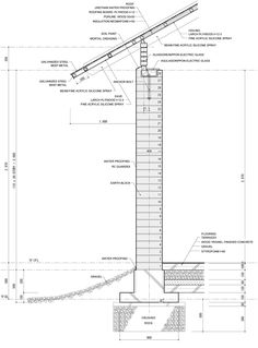 an architectural drawing shows the details of a stair case and how it would look like