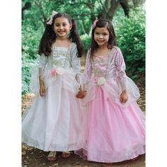 "Our golden rose princess dress was such a success that we are now introducing a pink rose princess dress! This dress is accented with gold trim, shimmering organza, and two layers of tulle over top of the pink satin hoop skirt. The sleeves and bodice are made of soft crushed stretch velour - the velour has spandex for comfort and size flexibility. This dress is every princess's dream! ----- SIZING: - Size 3/4 is designed to fit the average 3-4-year-old, measuring approximately 33 inches in leng Rose Princess Dress, Kids Princess Dress, Dream Daughter, Princess Dress Kids, Pink Dress Short, Hoop Skirt, Golden Rose, Pink Satin, Girl Costumes