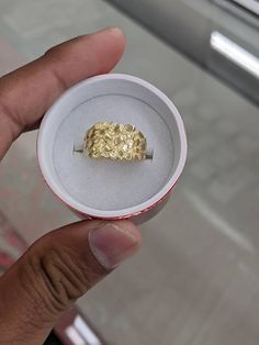 10kt real gold nugget ring for men Weight 2.71 gm up to 3.2 gm Size 5 to size 11 available Please check picture carefully to understand the size of the ring If you need other size just ask me or message me Top square part 12*12 mm 100% Authentic gold Not a gold filled or not a gold plated Never change color or never fade never tarnish Real Gold Ring, Real Gold Rings For Women, Gold Rings Latina, Nugget Rings Gold, Mexican Gold Rings, Real Gold Rings, Nugget Rings, Gold Nugget Jewelry, Custom Gold Jewelry