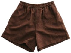 Comfortable Leisure Brown Bottoms, Comfortable Brown Bottoms For Summer, Summer Brown Bottoms With Elastic Waistband, Brown Relaxed Fit Bottoms For Leisure, Brown Shorts For Spring Loungewear, Comfortable Brown Summer Bottoms, Comfortable Brown Leisure Bottoms, Brown Relaxed Fit Shorts For Spring, Brown Summer Bottoms With Elastic Waistband