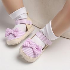 Product Title: Baby Girls Striped Bow Decor Magic Tape Sandals Baby Shoes Keyword Tag: Baby Blanket With Pom Pom Trim*Soft Feeling & Cozy Comfortable*Package Package Included:1Shoes*UpperFabric & Fabric:Cloth*imported Velcro Sandals, Crib Shoes Girl, Baby's First Step, Baby Shoe Sizes, Butterfly Knot, Bow Decor, Classy Fashion, Pom Pom Trim, Girls Stripes